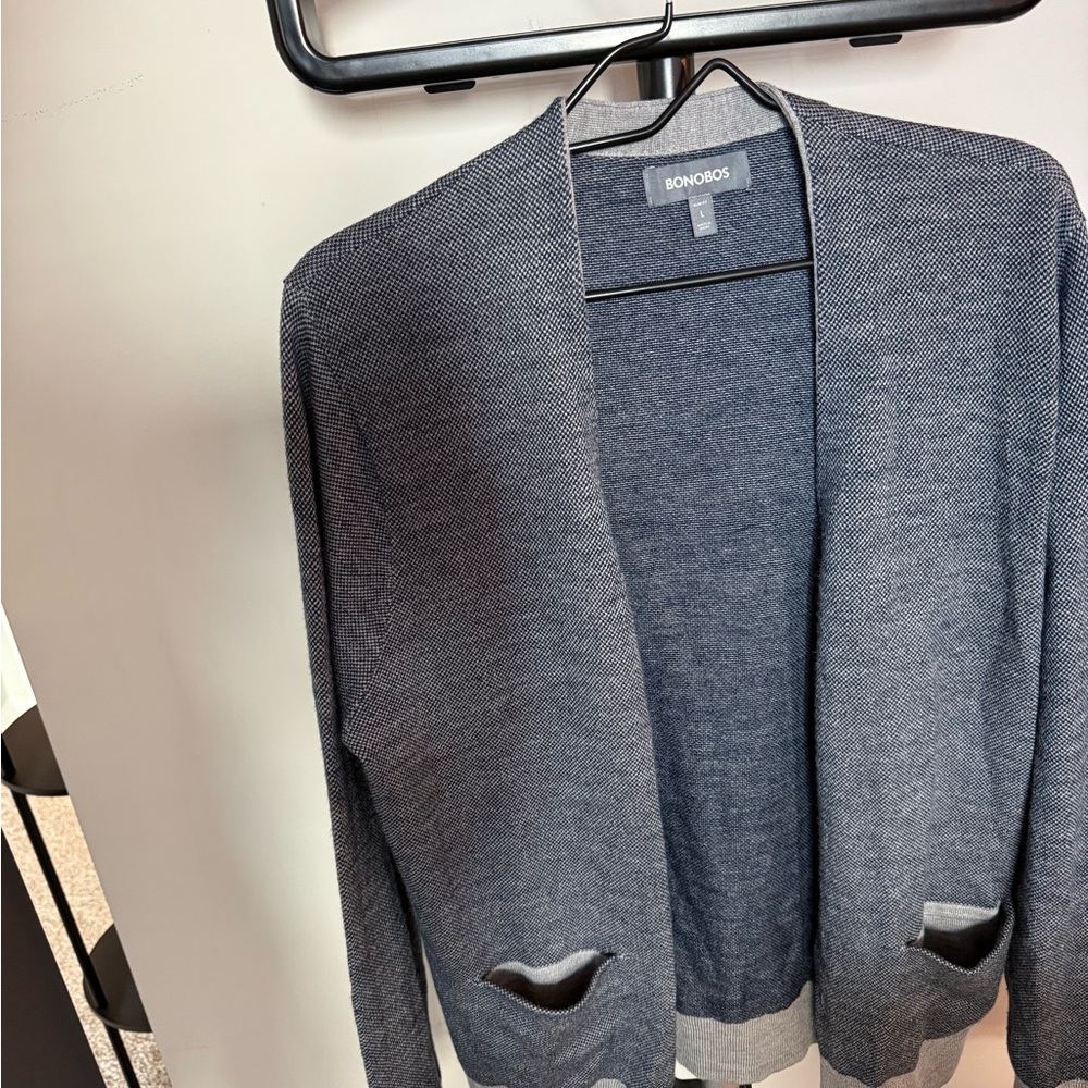 Bonobos Navy Slim Fit Cardigan